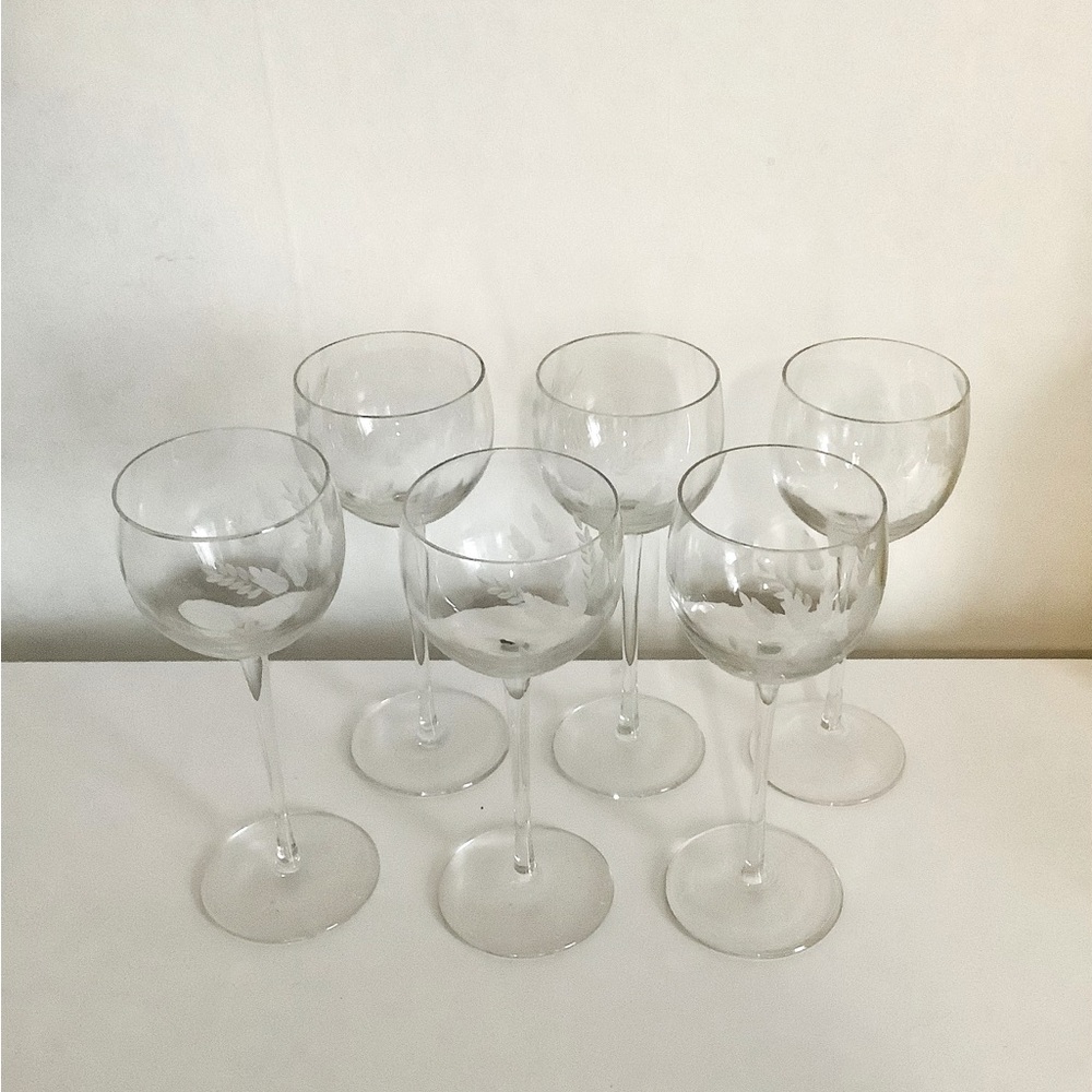 Vintage Cut Glass Wine/Cordial Set